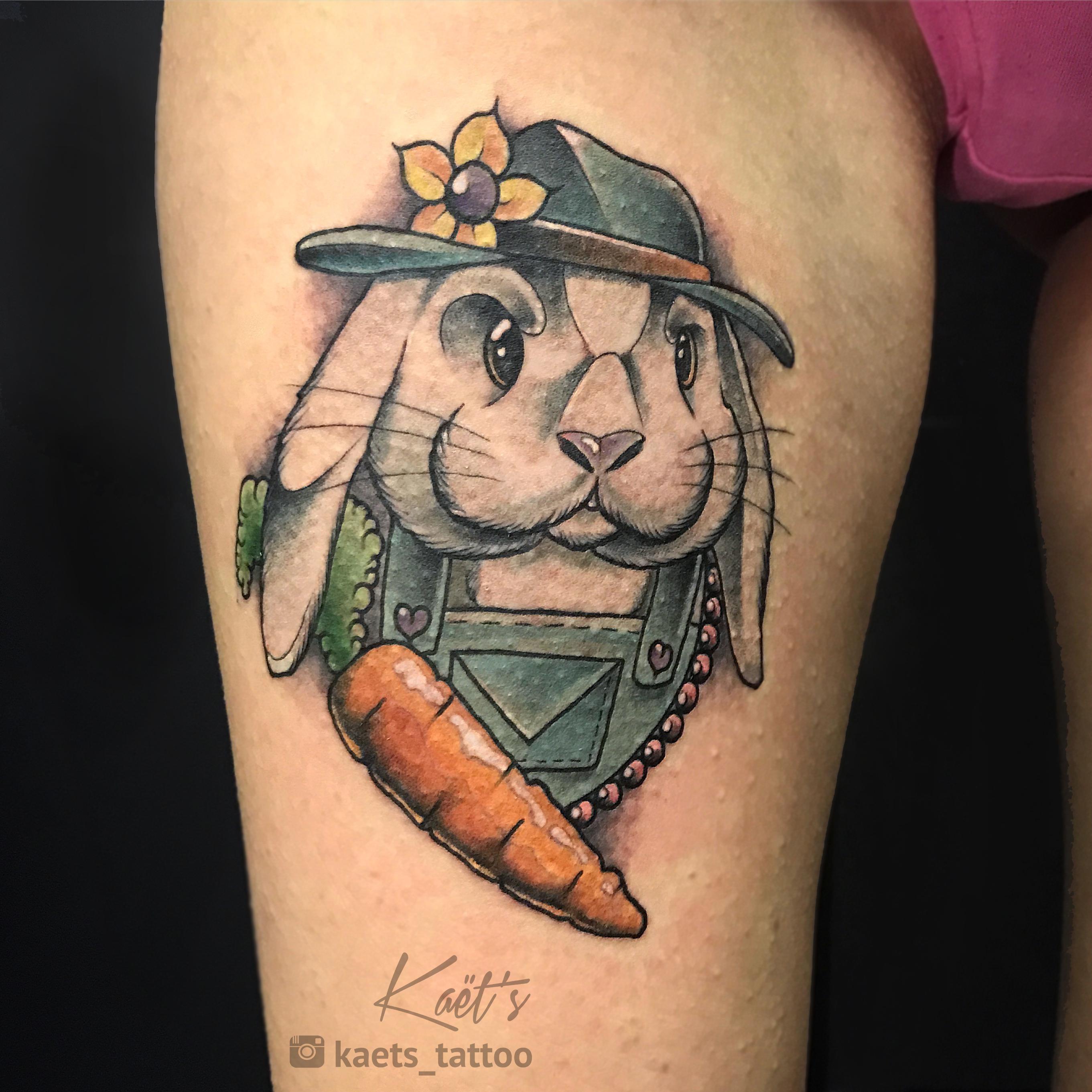 Художественная татуировка "Кролик". Мастер- Ил Берёза.